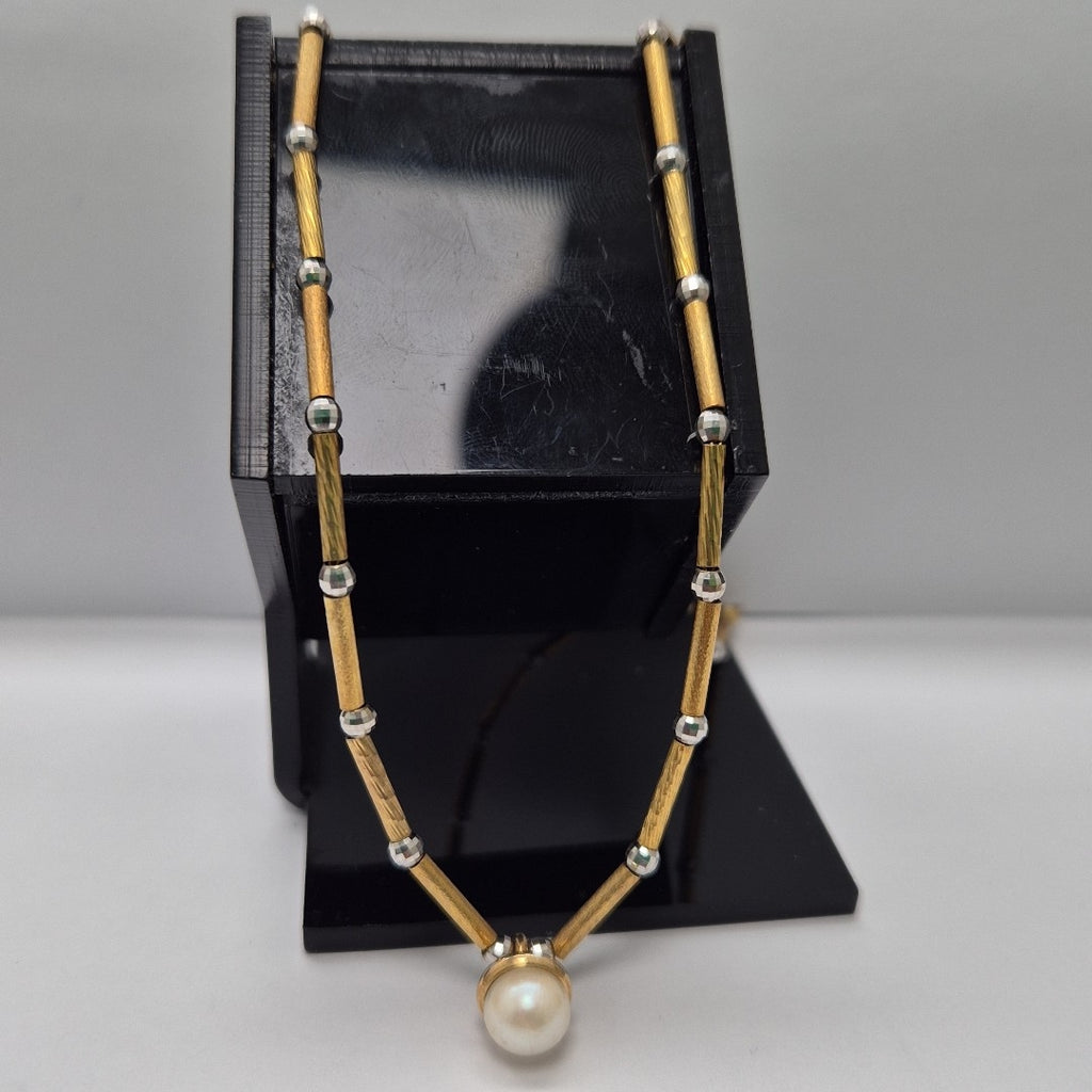 GARGANTILLA ORO, ORO BLANCO 14 K 10 GRMS (SEMINUEVO)
