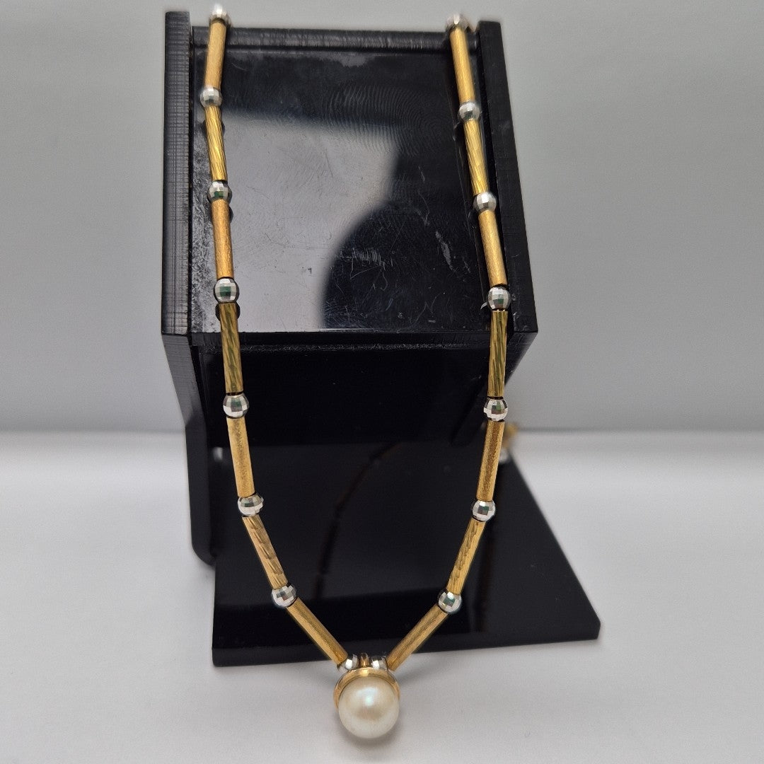 GARGANTILLA ORO, ORO BLANCO 14 K 10 GRMS (SEMINUEVO)