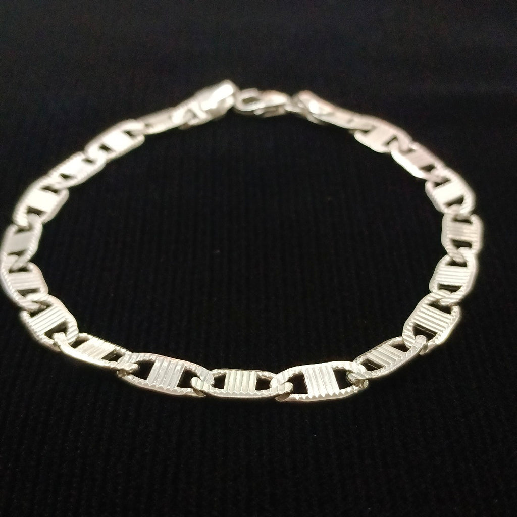 PULSERA TEJIDO ESPEJO PLATA .925 21 CM 7.8 GR (NUEVO)