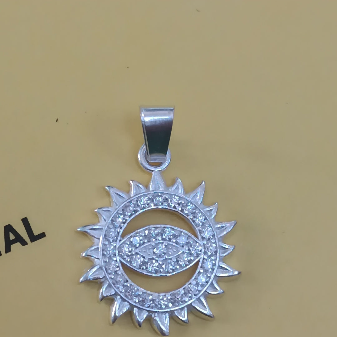 DIJE OJO MAGICO CON CIRCONIAS PLATA .925 2.1 GR (NUEVO)