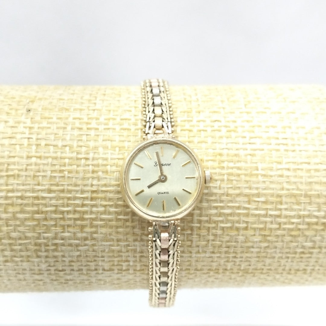 RELOJ CAJA Y PULSO ORO ORO,ORO COMBINADO 10 K 15,50 GRMS (SEMINUEVO)