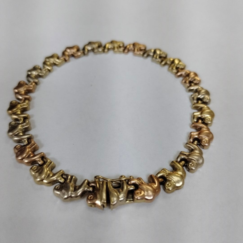 PULSERA ORO COMBINADO 14 K 11,70 GRMS (SEMINUEVO)