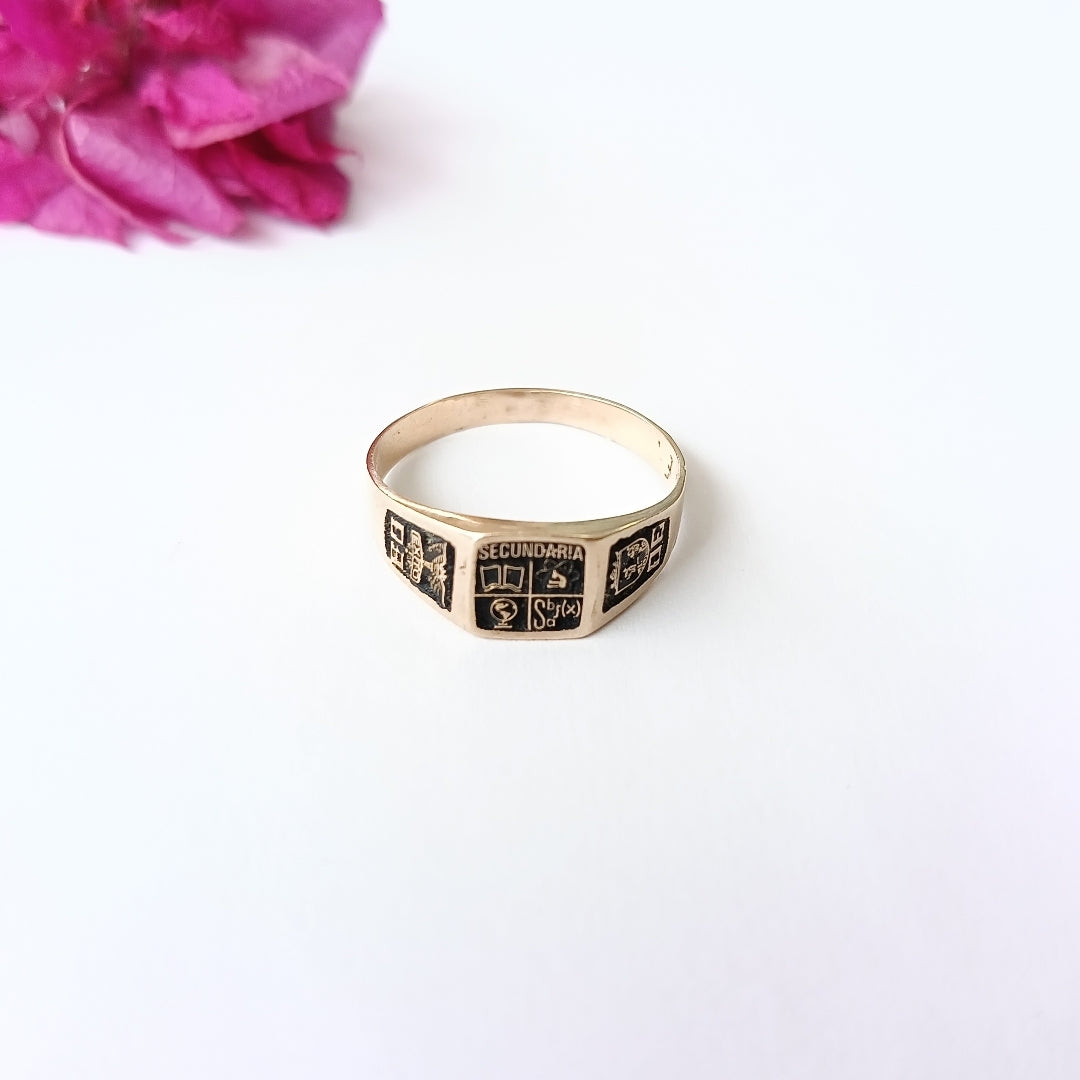 ANILLO DE GRADUACIÓN ORO 10 K 2,80 GRMS (SEMINUEVO)