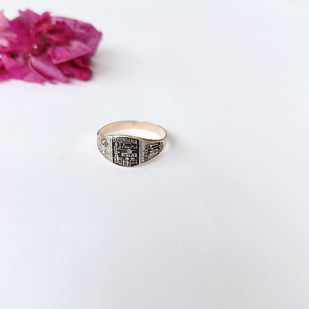 ANILLO DE GRADUACIÓN ORO 10 K 1,70 GRMS (SEMINUEVO)