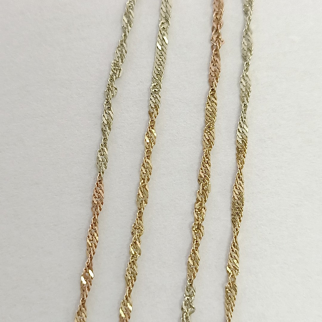 CADENA ORO COMBINADO 10 K 0,90 GRMS (SEMINUEVO)