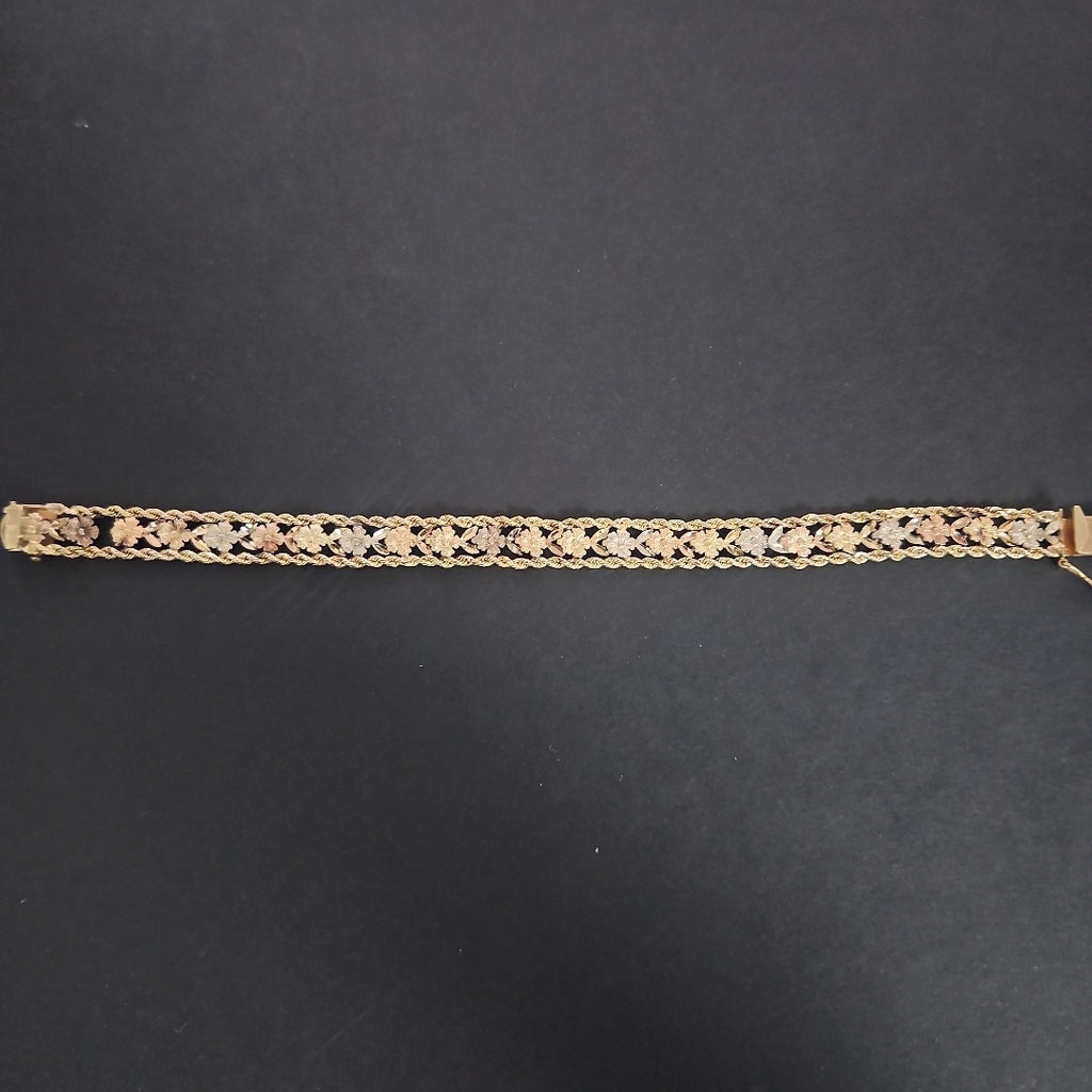 PULSERA ORO COMBINADO 14 K 12.7 GRMS (SEMINUEVO)