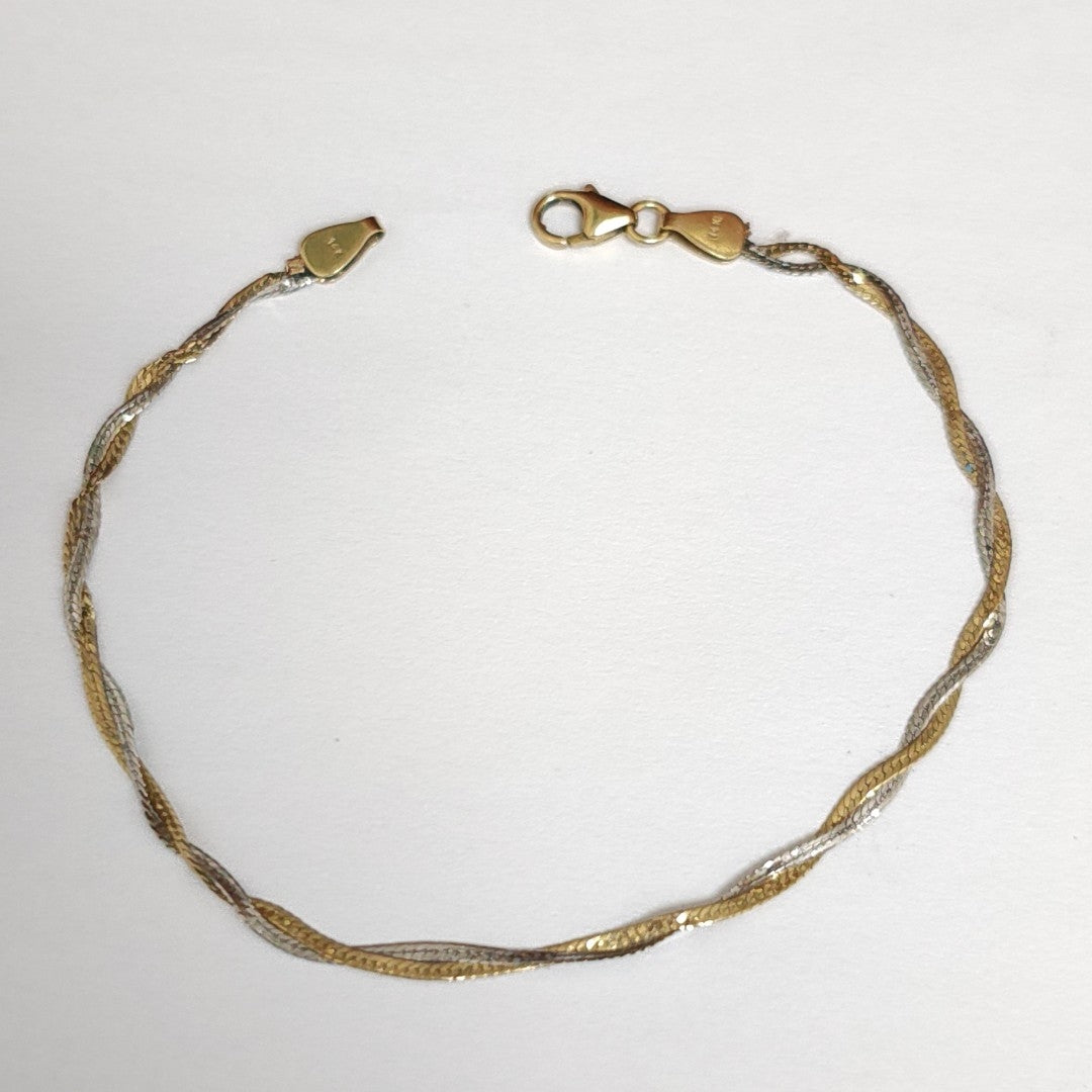 PULSERA ORO,ORO BLANCO 10 K 1,60 GRMS (SEMINUEVO)