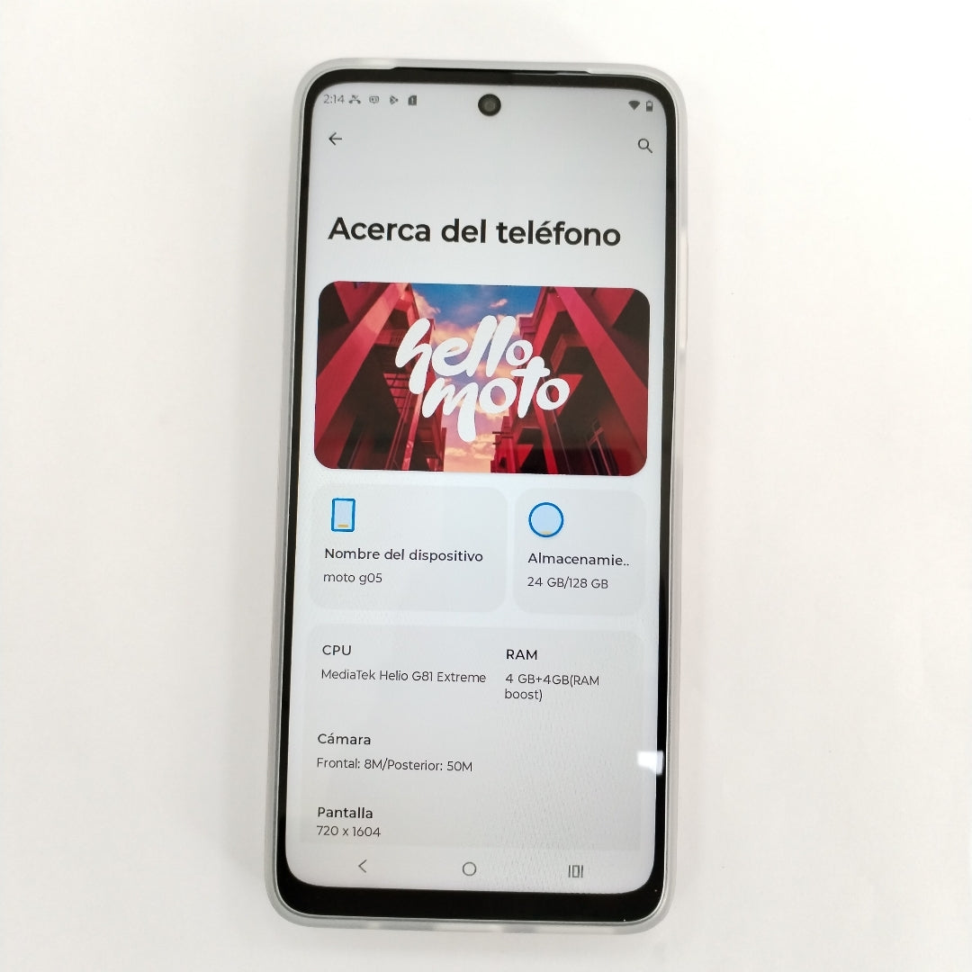 CELULAR MOTOROLA MOTO G05 XT2523-2 (2025) 128 GB 4 GB RAM (SEMINUEVO)