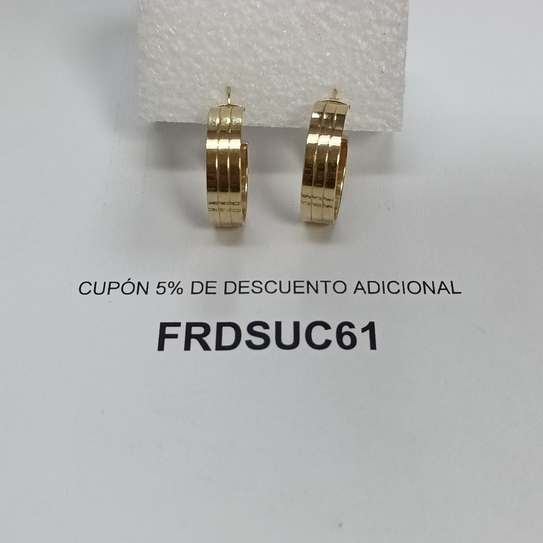 ARRACADAS PAR ORO 14 K 4.3 GRMS (SEMINUEVO)