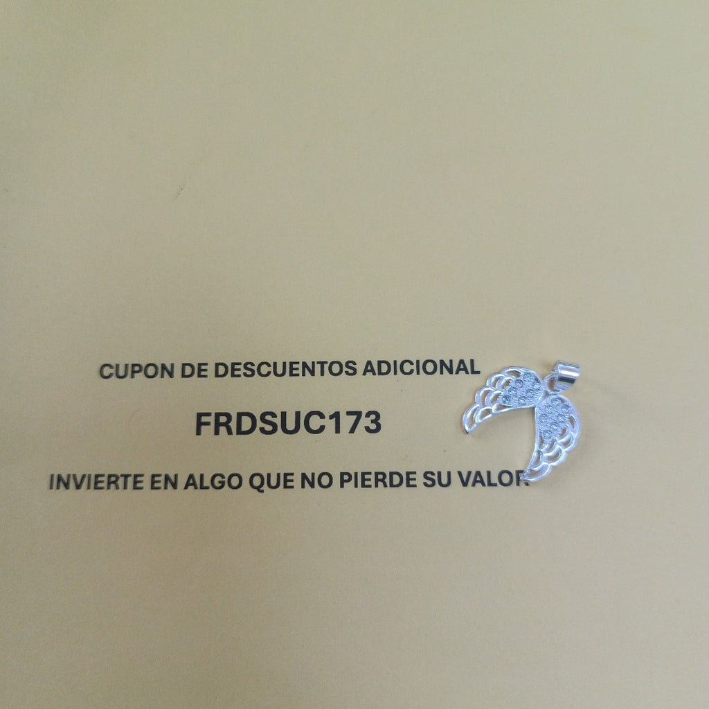 DIJE ALAS C/CIRCONIAS PLATA .925 2.3 GR (NUEVO)