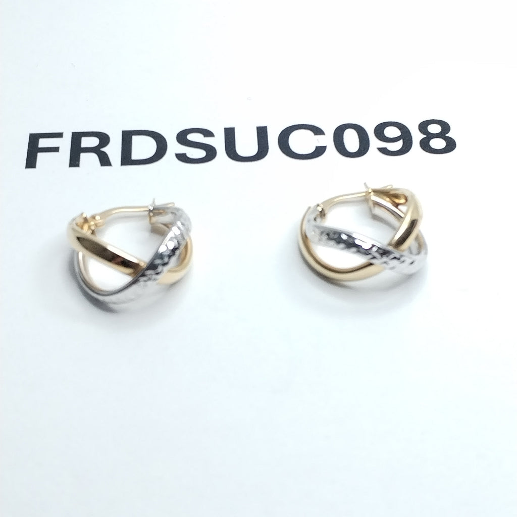 ARRACADAS PAR ORO COMBINADO 14 K 2.7 GRMS (SEMINUEVO)
