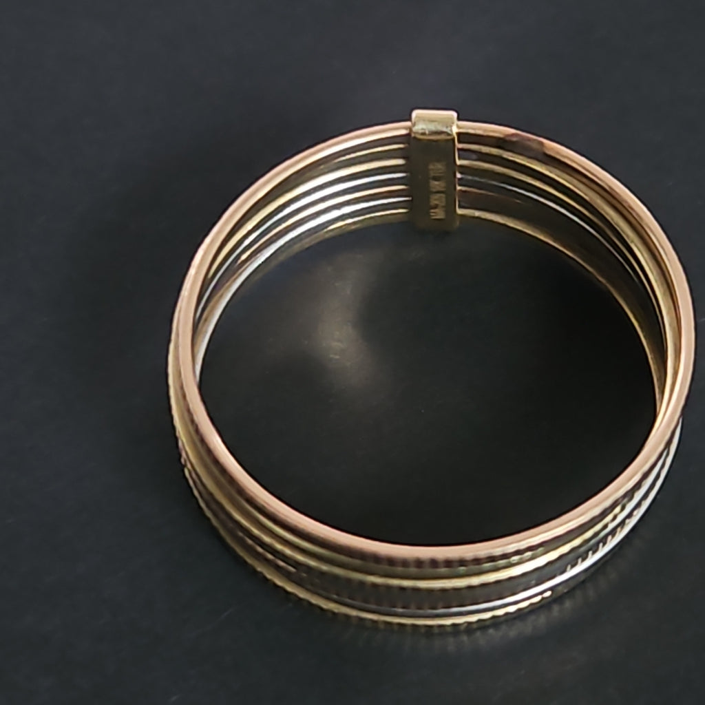 SEMANARIO DE ARGOLLAS ORO COMBINADO 14 K 3.1 GRMS (SEMINUEVO)