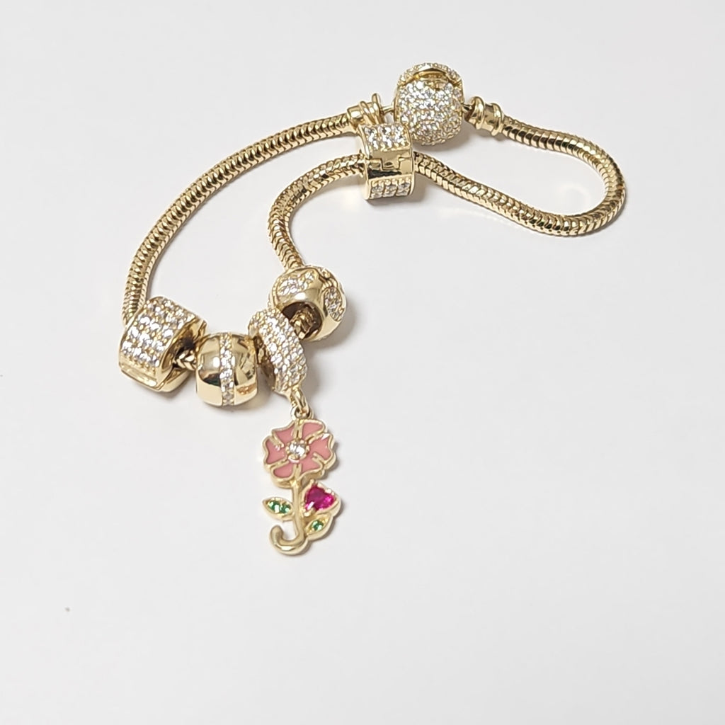 PULSERA CHARM ORO 14K 15.4 (NUEVO)