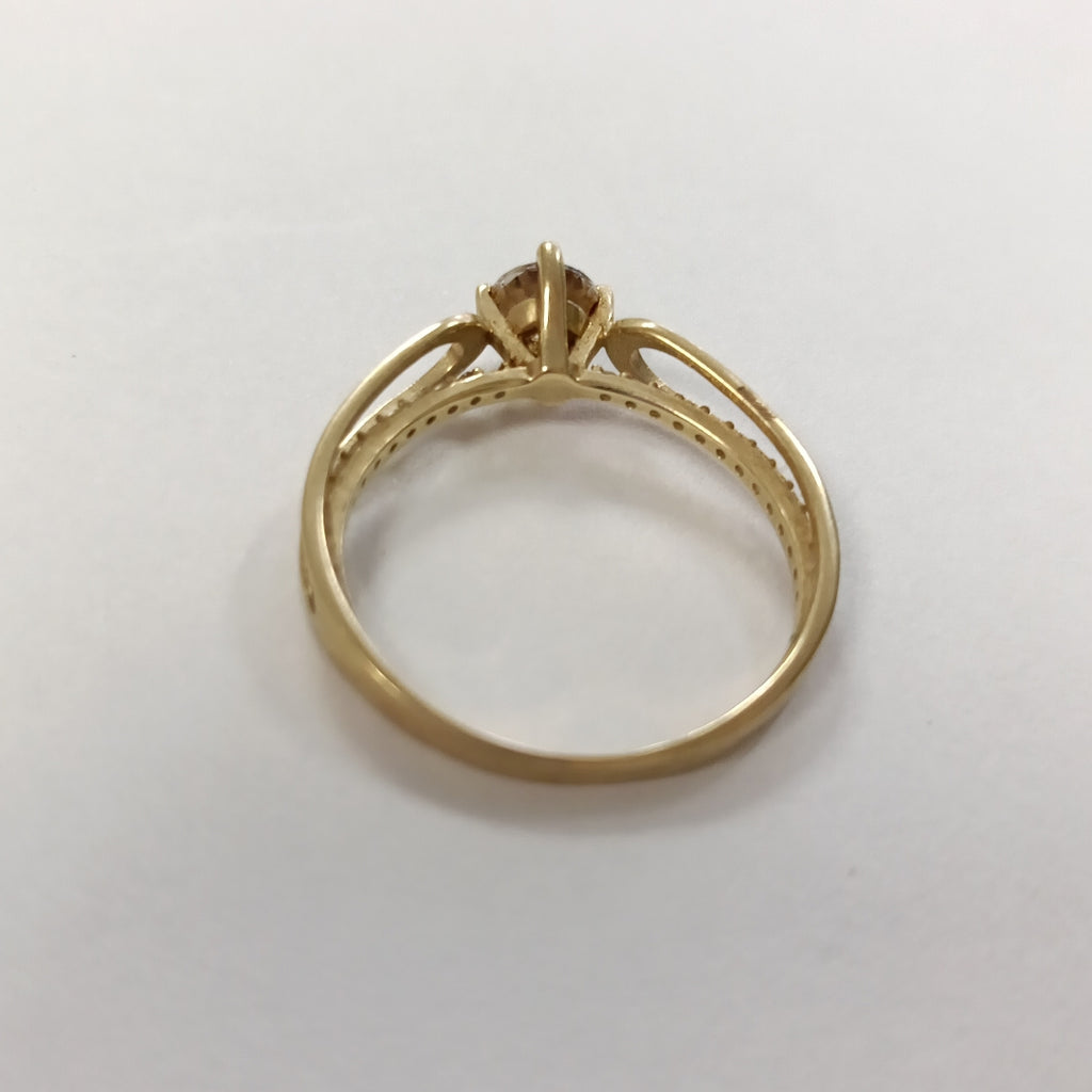 ANILLO, SOLITARIO ORO 10 K 2.1 GRMS (SEMINUEVO)