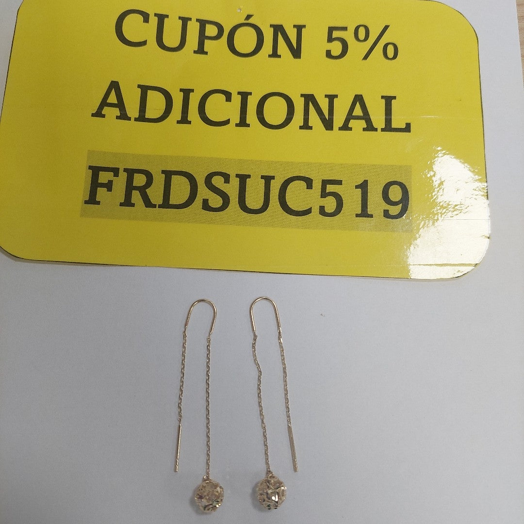 BROQUELES ORO 14K 1.6 (NUEVO)