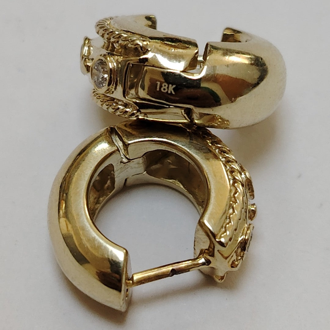 ARETES PAR ORO BLANCO 18 K 9,50 GRMS (SEMINUEVO)