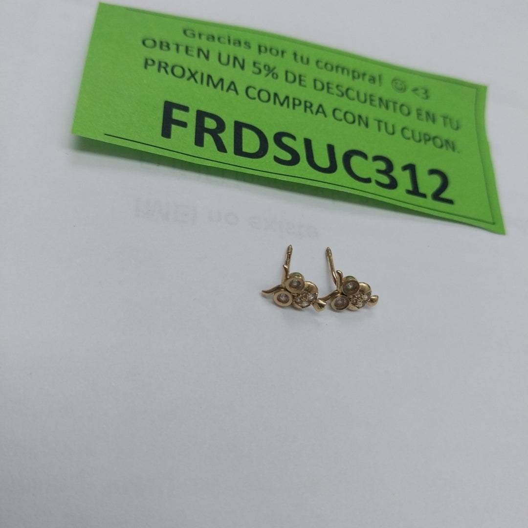 ARETES PAR ORO 14 K 0,60 GRMS (SEMINUEVO)