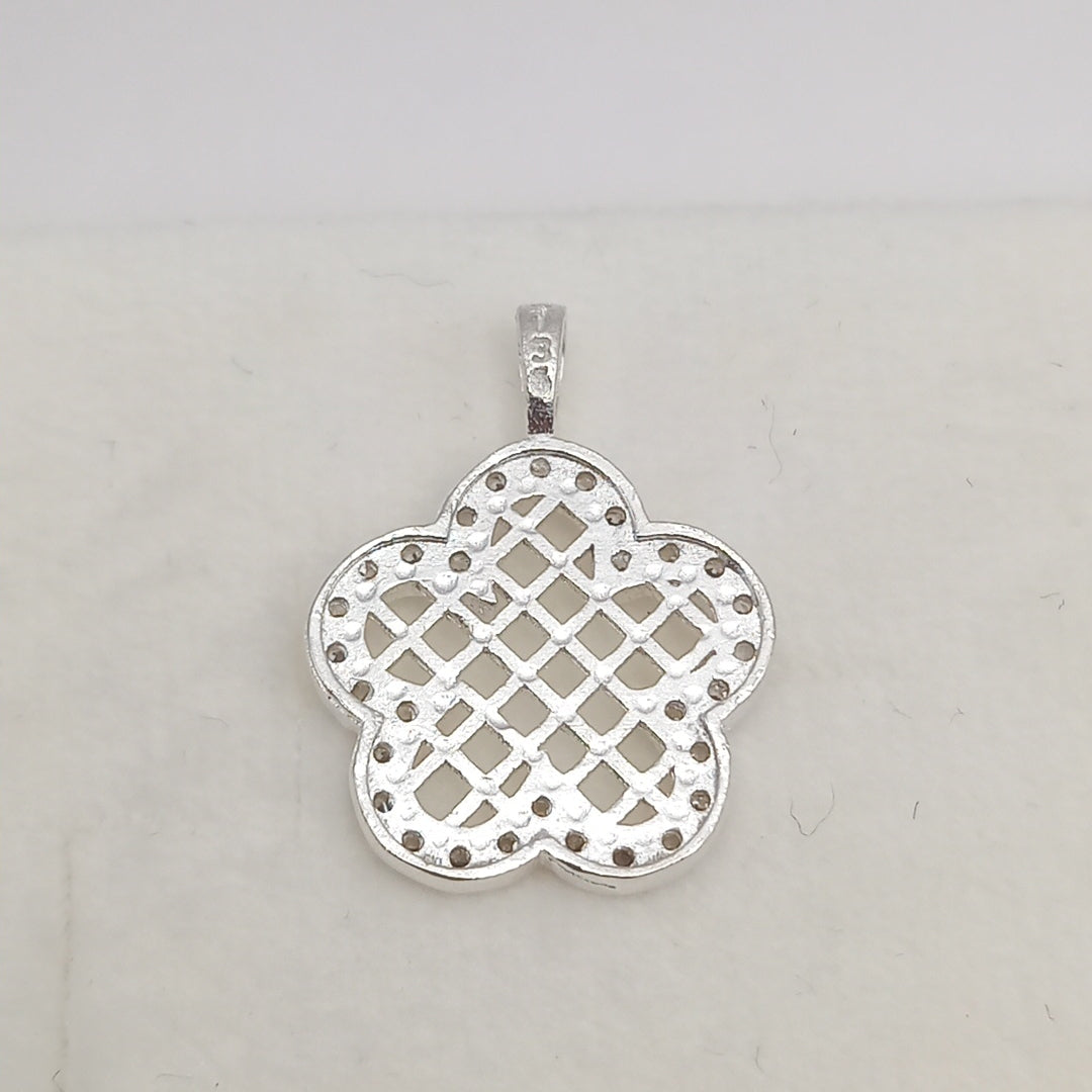DIJE FLOR CON CIRCONIAS PLATA .925 1.8 GR (NUEVO)