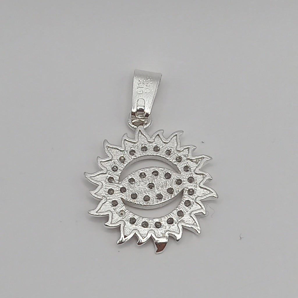 DIJE OJO MAGICO CON CIRCONIAS PLATA .925 2.1 GR (NUEVO)