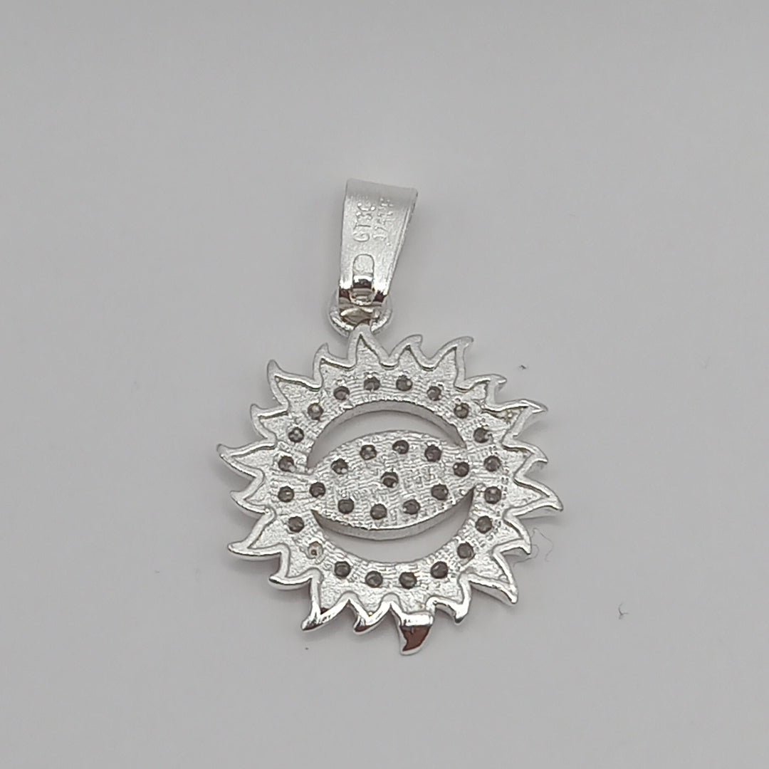 DIJE OJO MAGICO CON CIRCONIAS PLATA .925 2.1 GR (NUEVO)