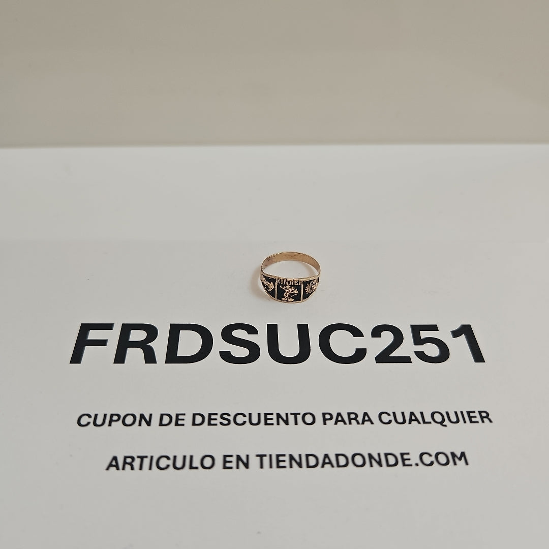 ANILLO DE GRADUACIÓN ORO 8 K 0,80 GRMS (SEMINUEVO)