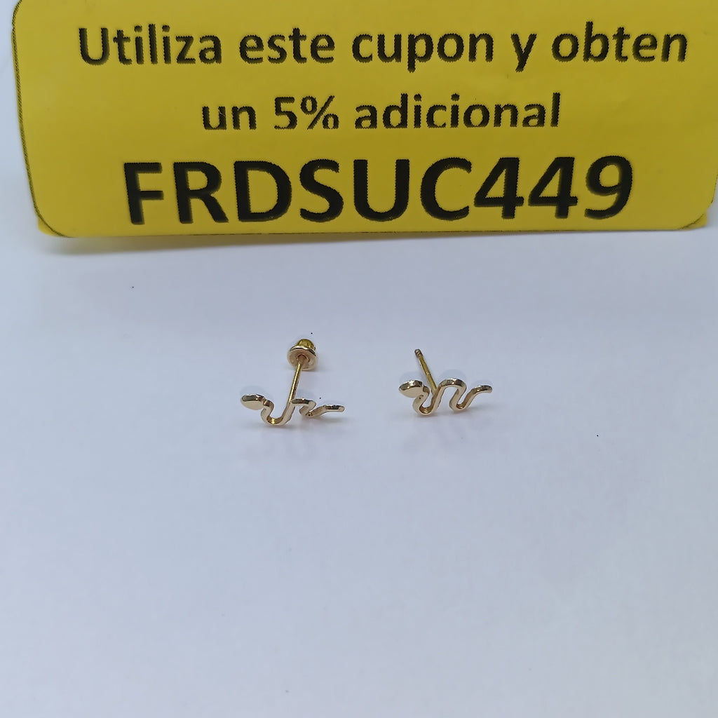 BROQUELES PAR ORO 14 K 0.2 GRMS (SEMINUEVO)
