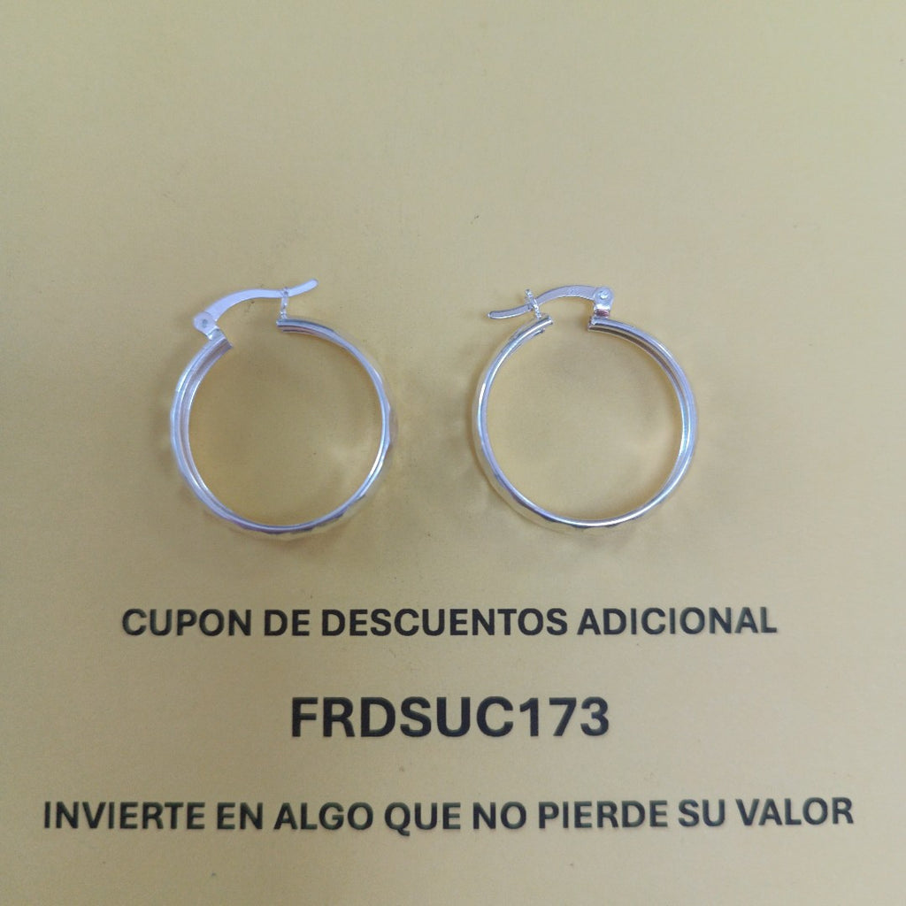 ARETES ARRACADAS FACETADAS PLATA .925 2.5 GR (NUEVO)