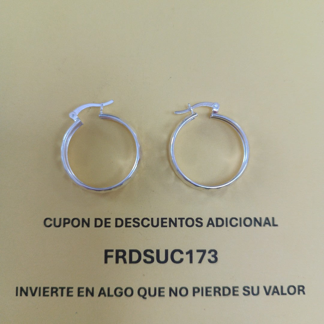 ARETES ARRACADAS FACETADAS PLATA .925 2.5 GR (NUEVO)