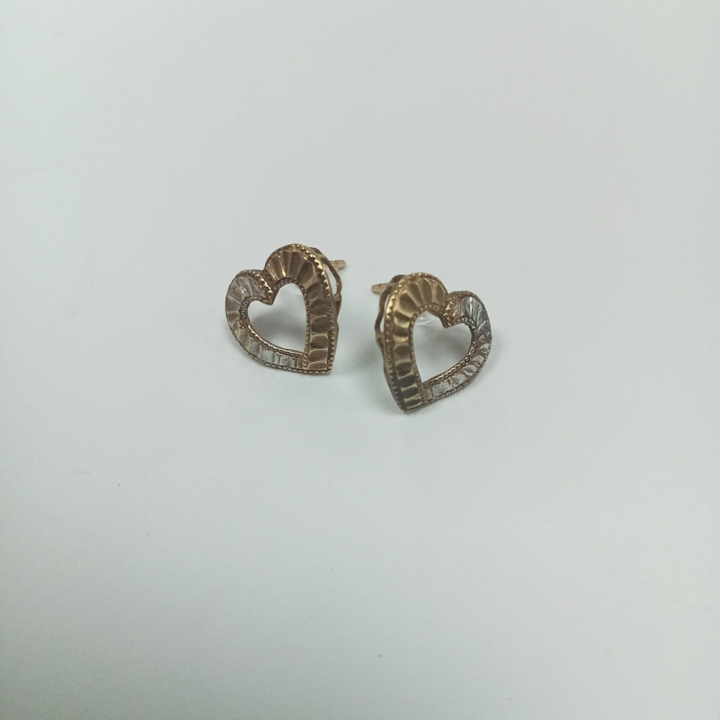 ARETES PAR ORO COMBINADO 8 K 0,90 GRMS (SEMINUEVO)