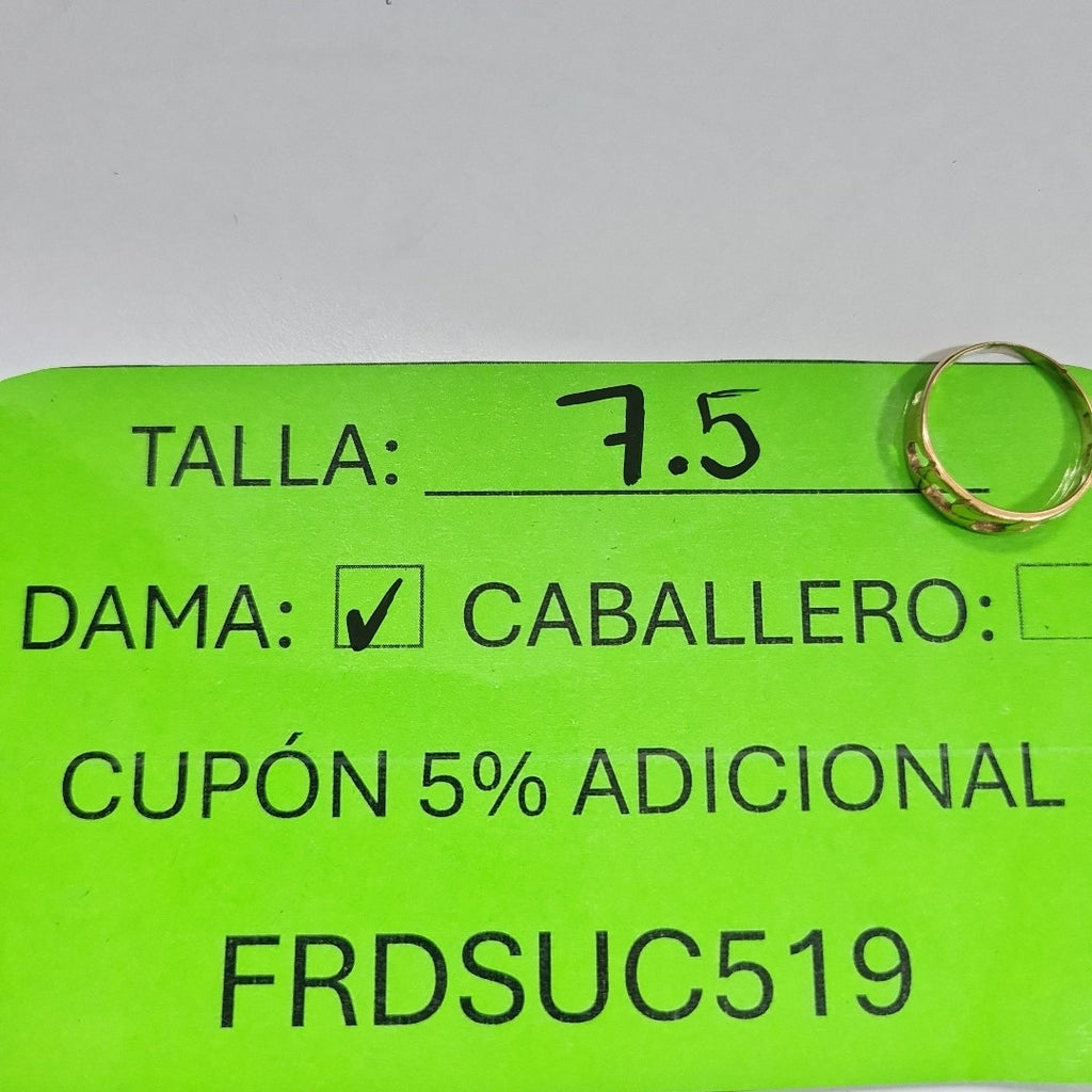 ANILLO ORO 14 K 2,00 GRMS (SEMINUEVO)