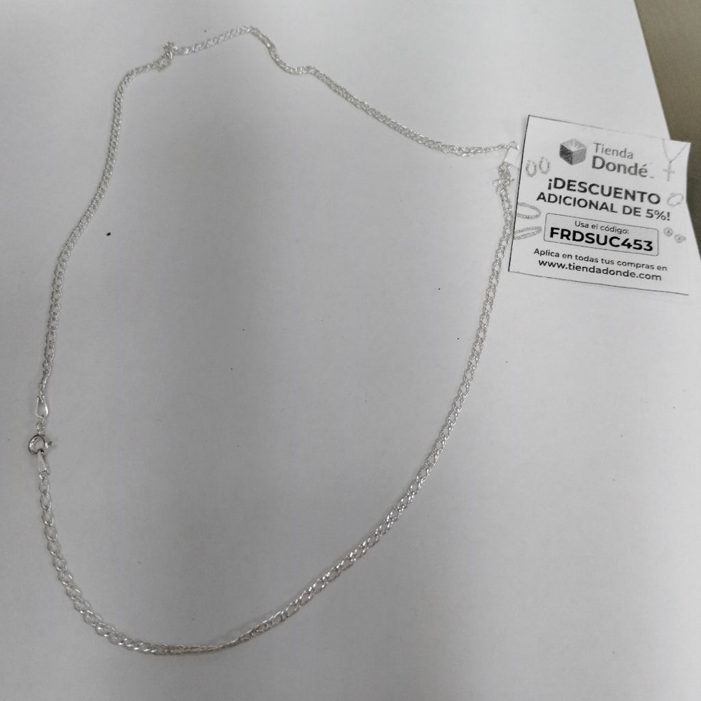 CADENA TEJIDO ESLABONES PLATA .925 55 CM 3.9 GR (NUEVO)