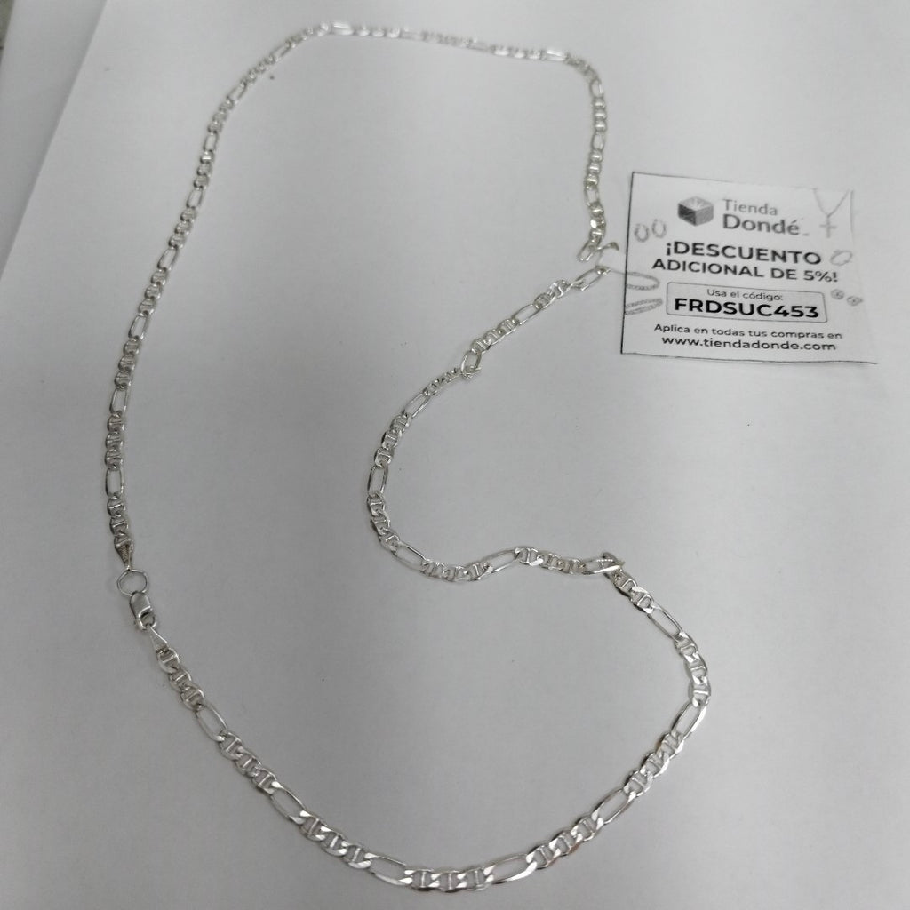 CADENA TEJIDO 3X1 PLATA .925 60 CM 8.3 GR (NUEVO)