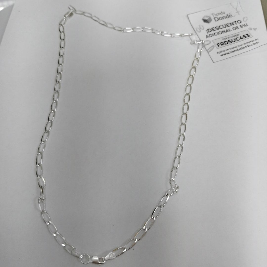 CADENA TEJIDO ESLABONES PLATA .925 55 CM 10.1 GR (NUEVO)