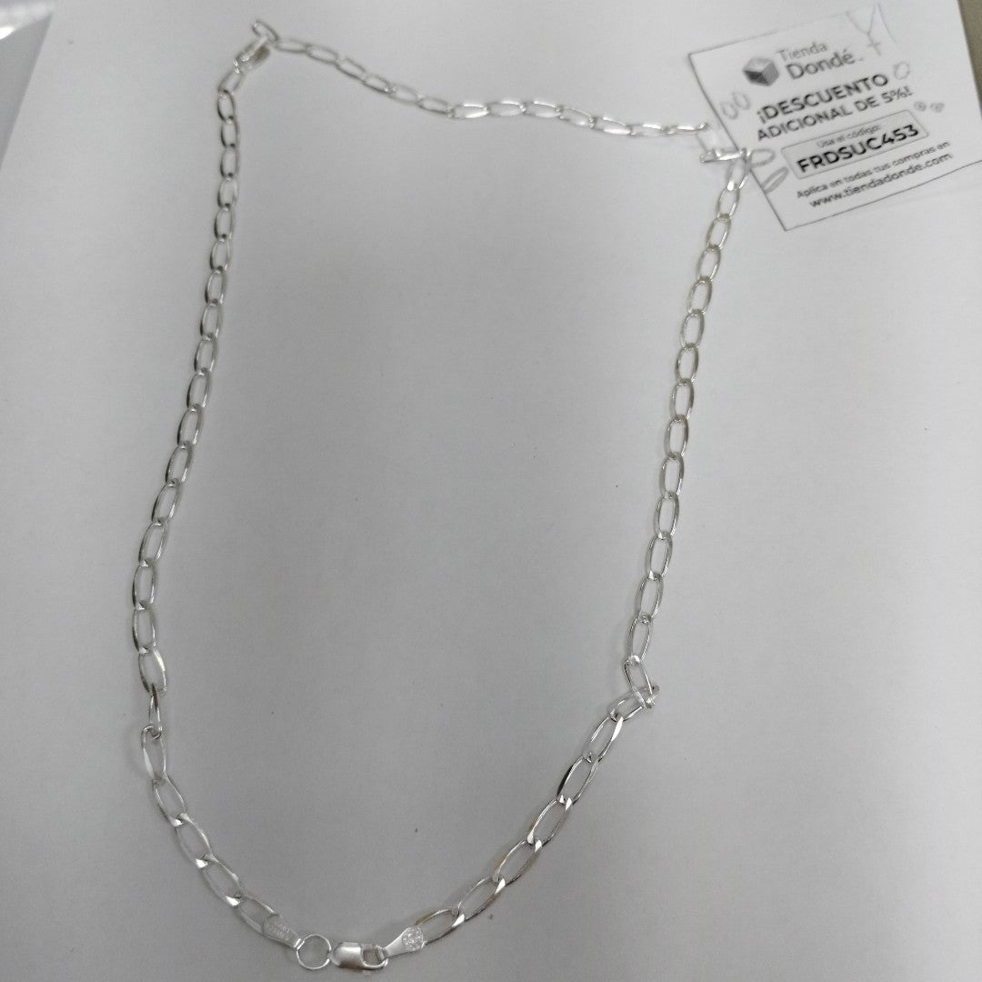 CADENA TEJIDO ESLABONES PLATA .925 55 CM 10.1 GR (NUEVO)