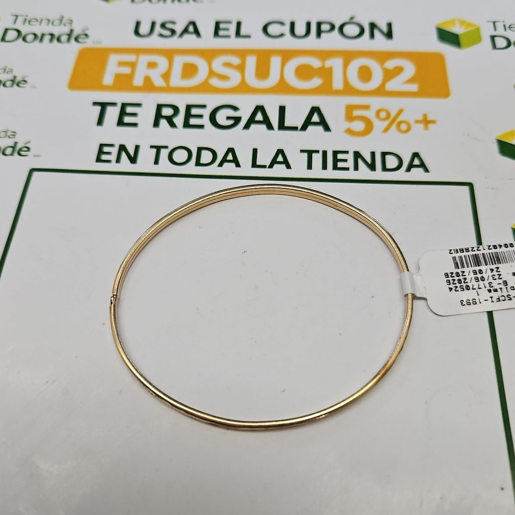PULSERA RIGIDA ORO 14 K 3.4 GRMS (SEMINUEVO)