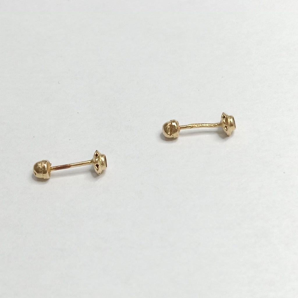 BROQUELES PAR ORO 14 K 0,20 GRMS (SEMINUEVO)