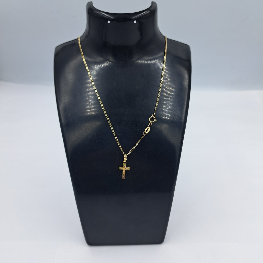 CADENA, CRUCIFIJO ORO 10 K 2.4 GRMS (SEMINUEVO)