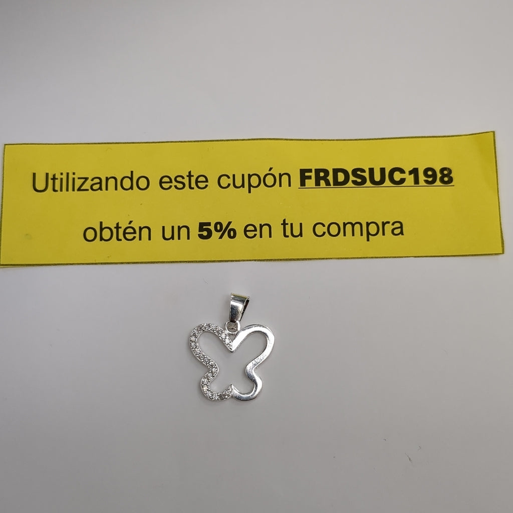 DIJE MARIPOSA C/CIRCONIAS PLATA .925 2.2 GR (NUEVO)