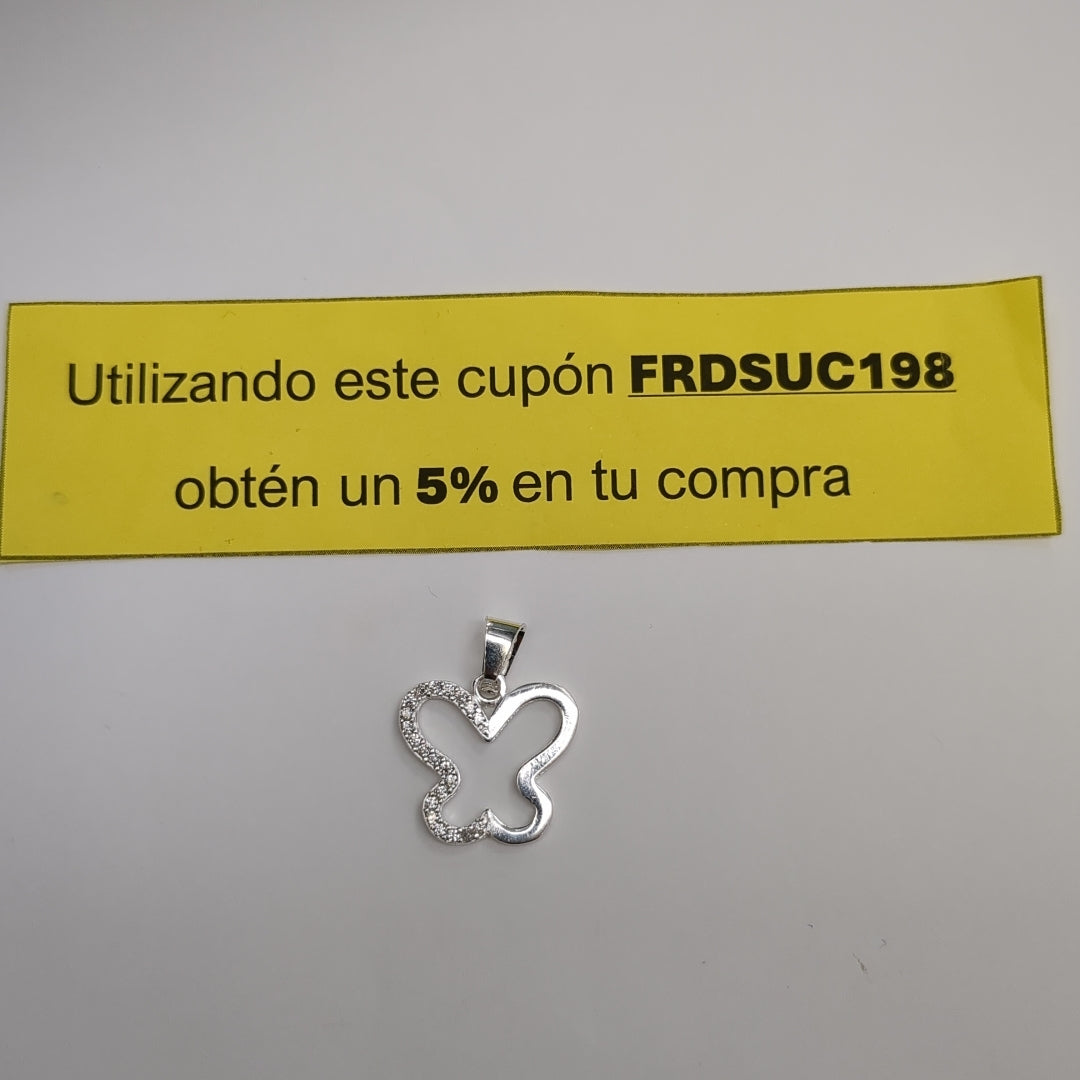 DIJE MARIPOSA C/CIRCONIAS PLATA .925 2.2 GR (NUEVO)