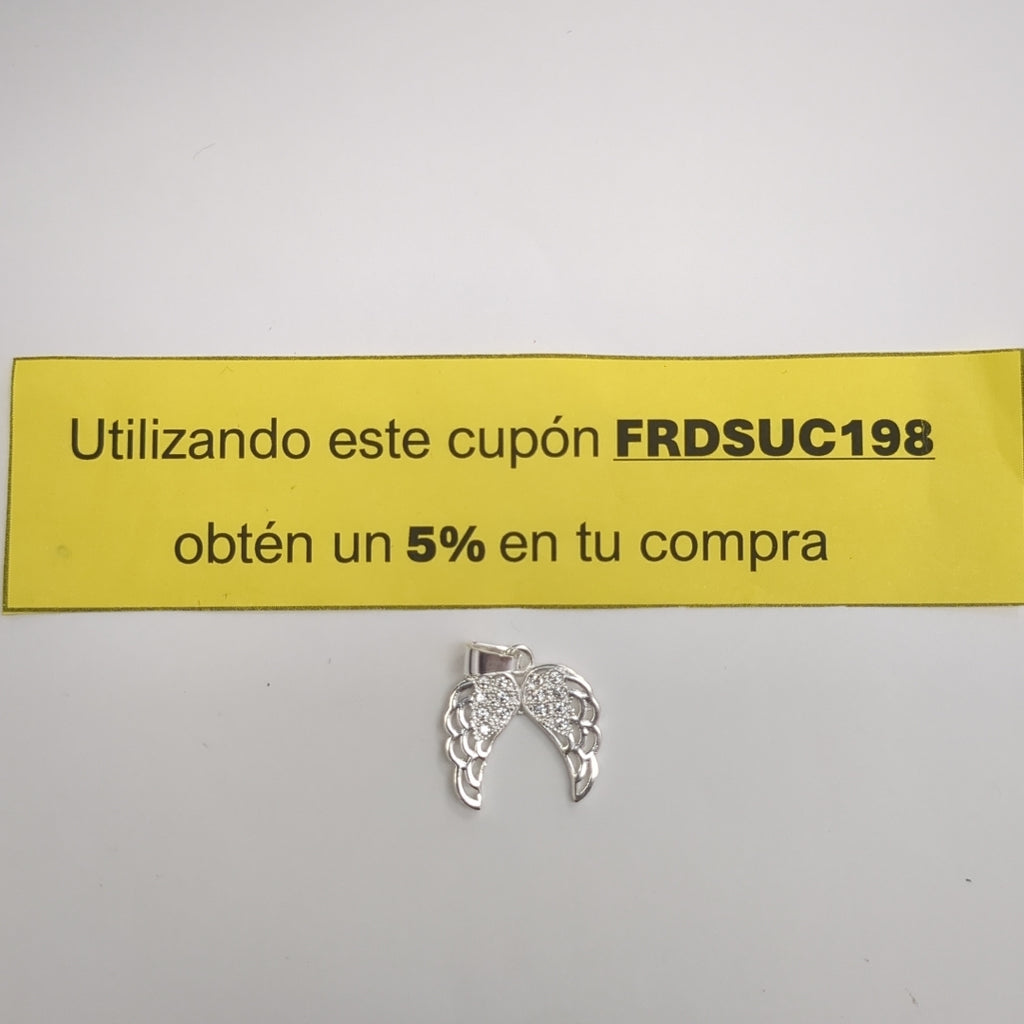 DIJE ALAS C/CIRCONIAS PLATA .925 2.3 GR (NUEVO)