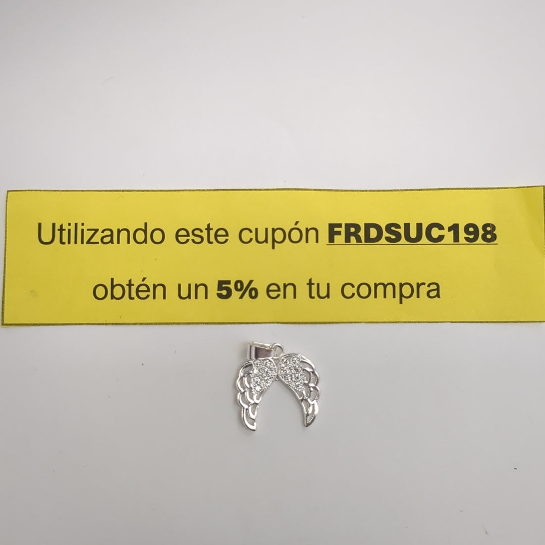 DIJE ALAS C/CIRCONIAS PLATA .925 2.3 GR (NUEVO)