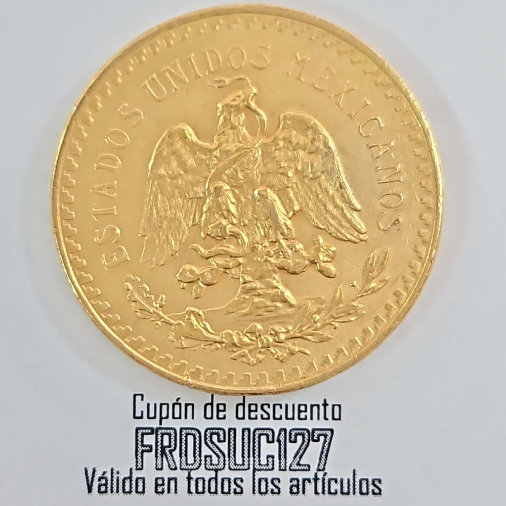 K1 41.6 GRMS 21 K IDENTIFICACIÓN MONEDA NOMINATIVA MONEDAS PESOS 50 PESOS (SEMINUEVO)
