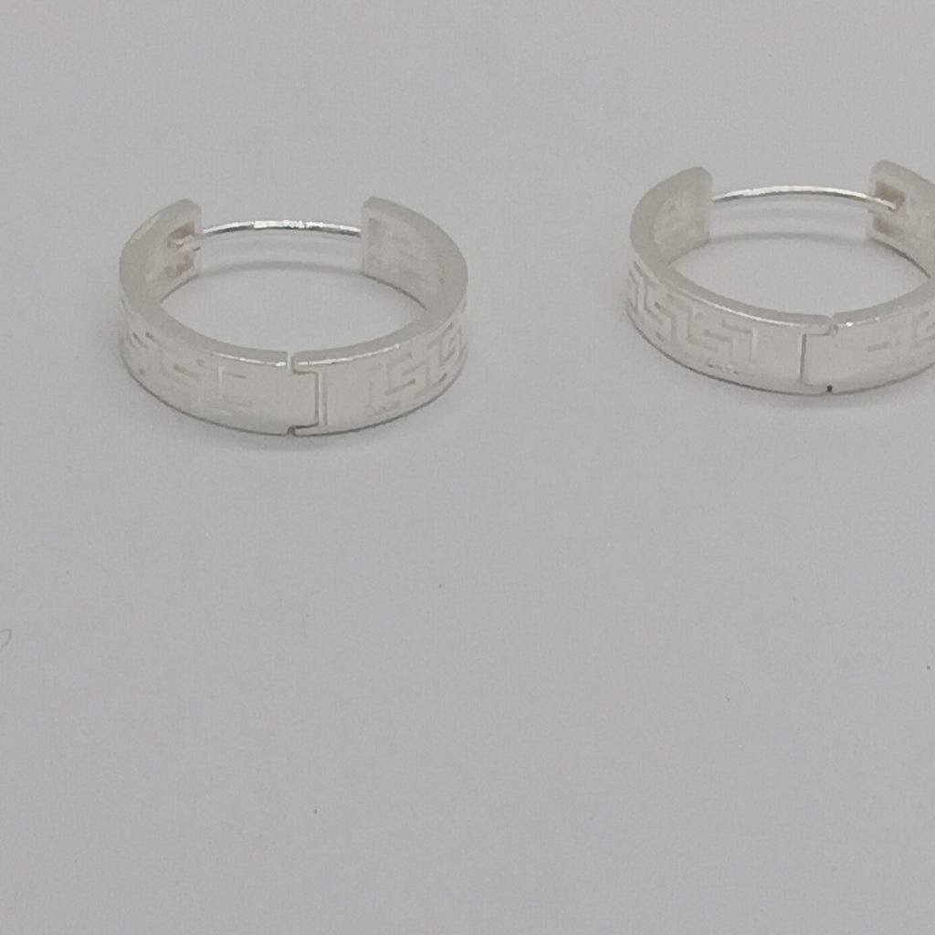 ARETES ARRACADAS GRECAS PLATA .925 4.13 GR (NUEVO)