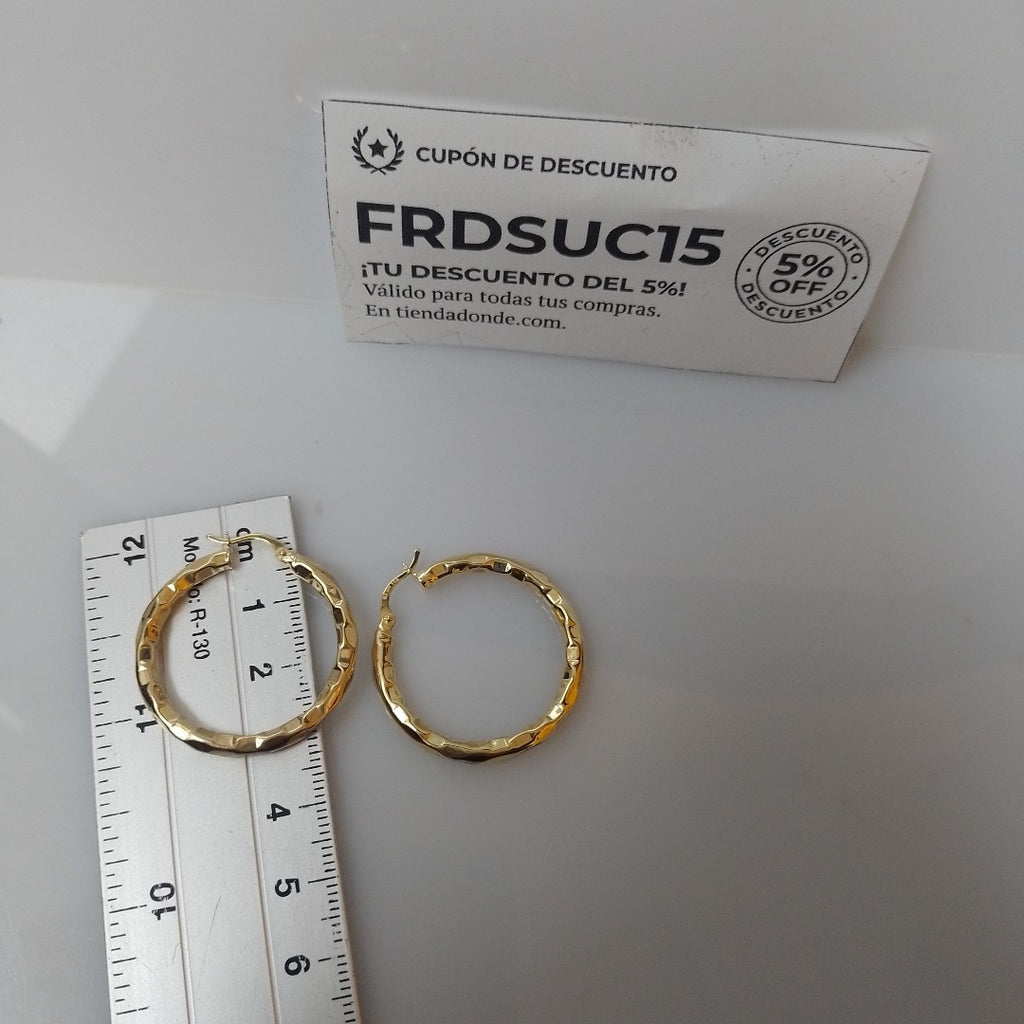 ARRACADAS PAR ORO 14 K 3.5 GRMS (SEMINUEVO)
