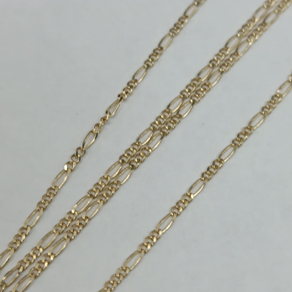 CADENAS TEJIDO 3X1 ORO 14K 55 CM 2.6 GR (NUEVO)