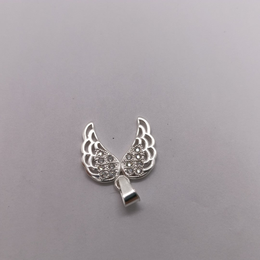 DIJE ALAS C/CIRCONIAS PLATA .925 2.3 GR (NUEVO)