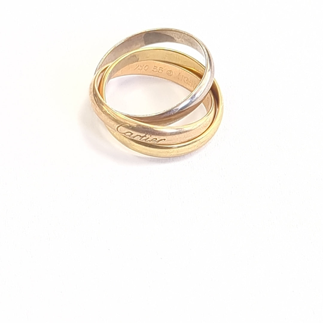 ANILLO ORO COMBINADO 18 K 9.2 GRMS (SEMINUEVO)