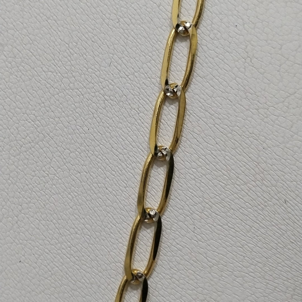 CADENA TEJIDO ESLABONES 11.5G 60 CM 14K (NUEVO)