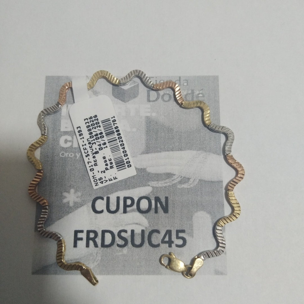 PULSERA ORO COMBINADO 14 K 4,70 GRMS (SEMINUEVO)
