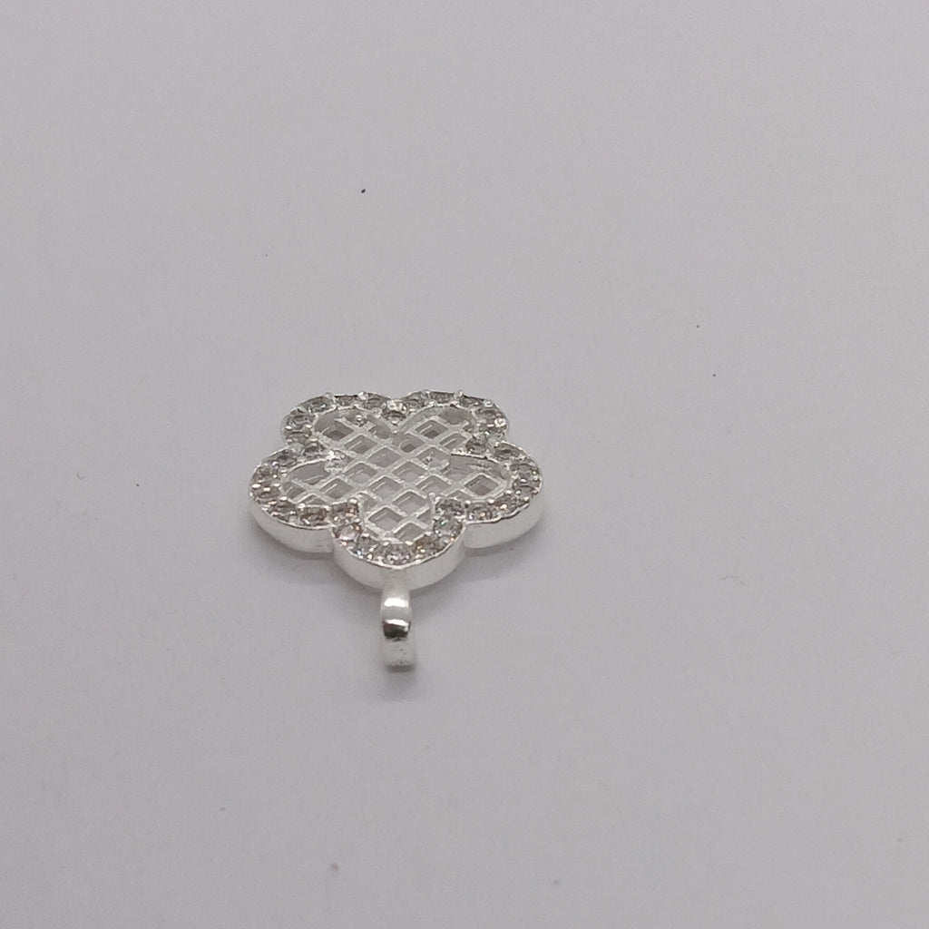 DIJE FLOR CON CIRCONIAS PLATA .925 1.7 GR (NUEVO)